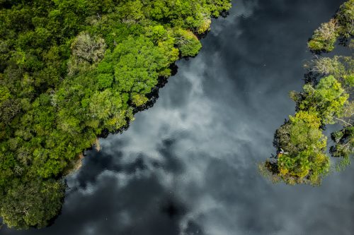 Imagen aérea del río Tapajós en Pará