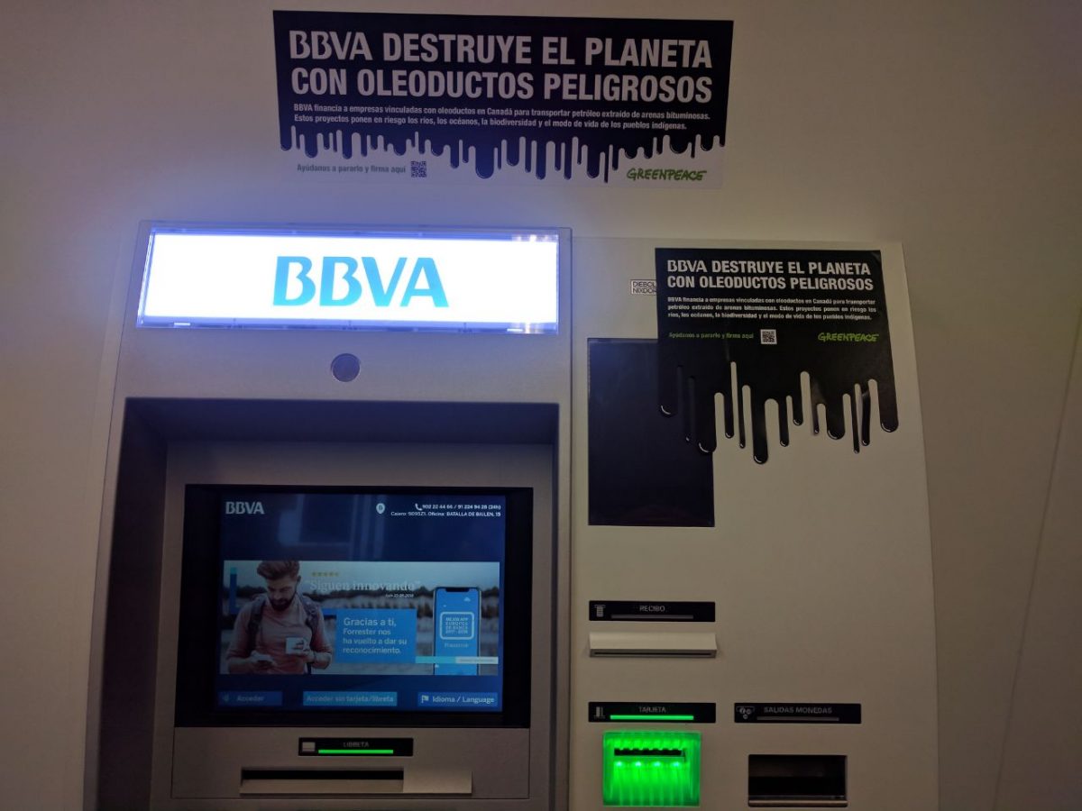 Actividad en cajeros del BBVA en Moralzarzal