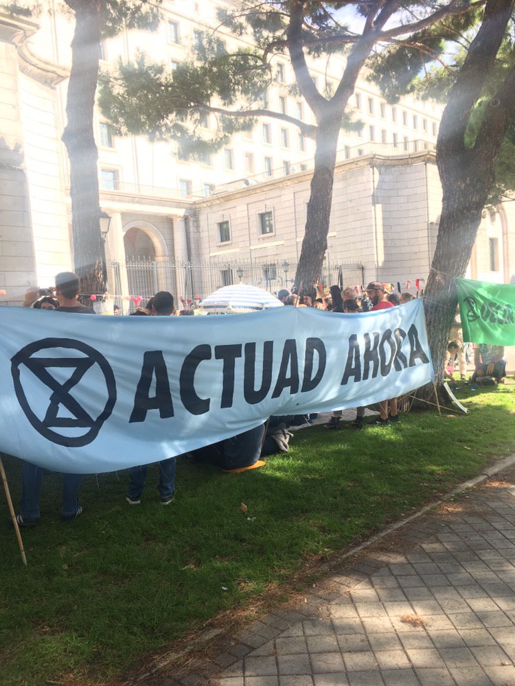 Protesta por el clima en Nuevos Ministerios