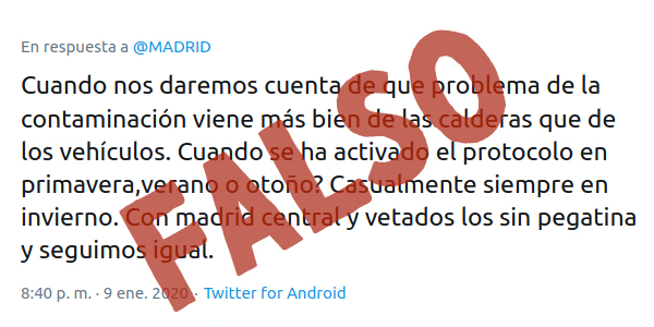 Mito contaminación calefacciones