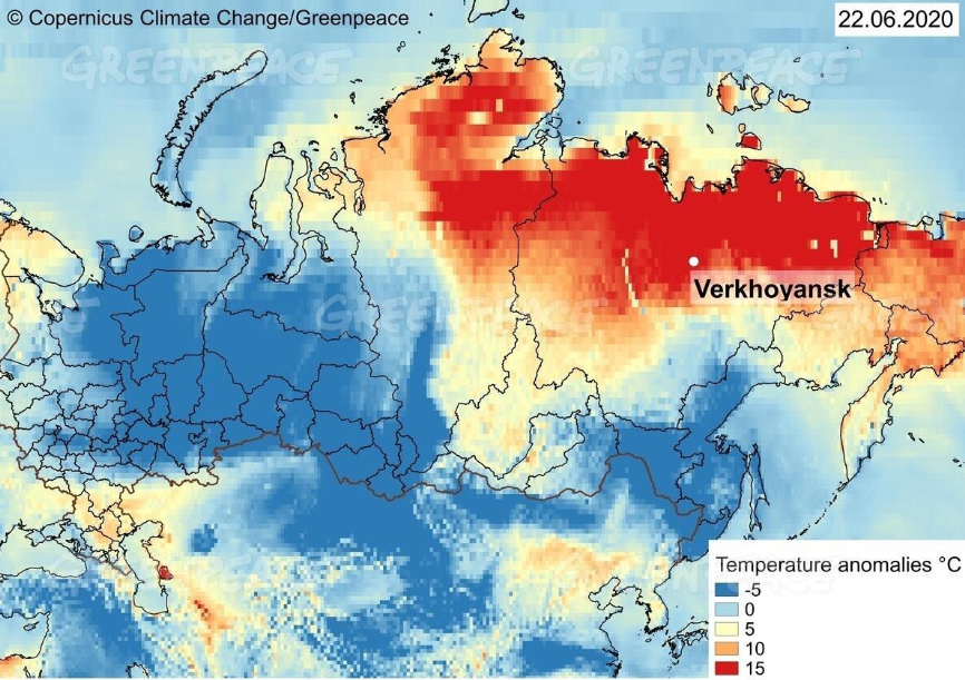 Ola de calor en Siberia 2020
