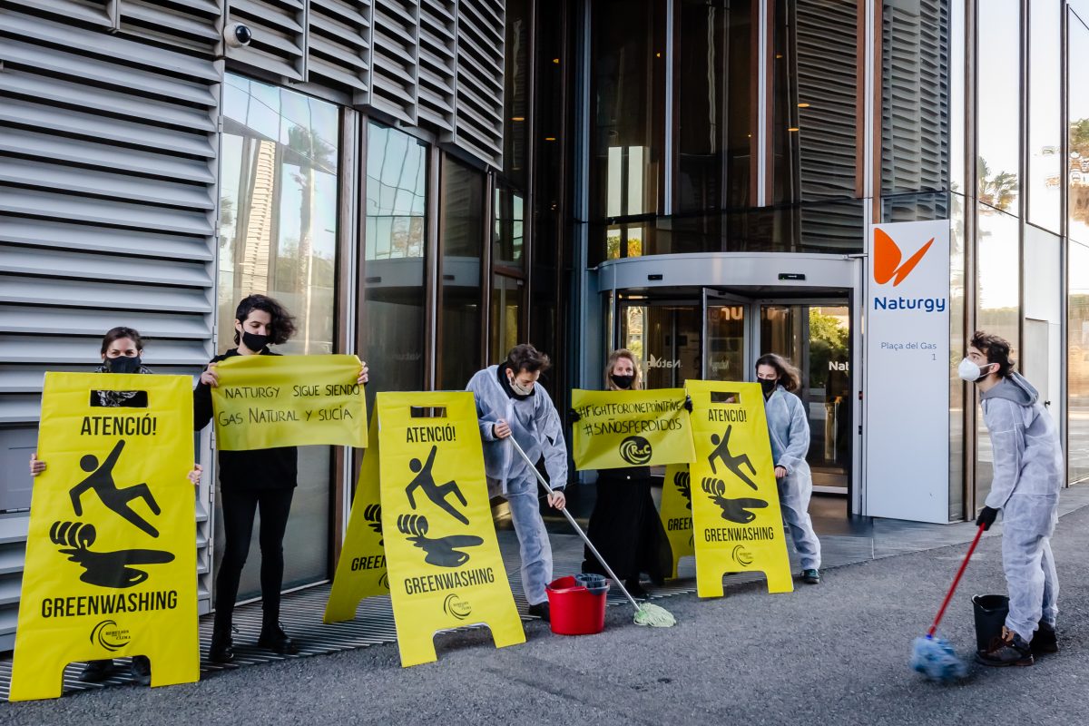 Protesta en Barcelona contra Naturgy