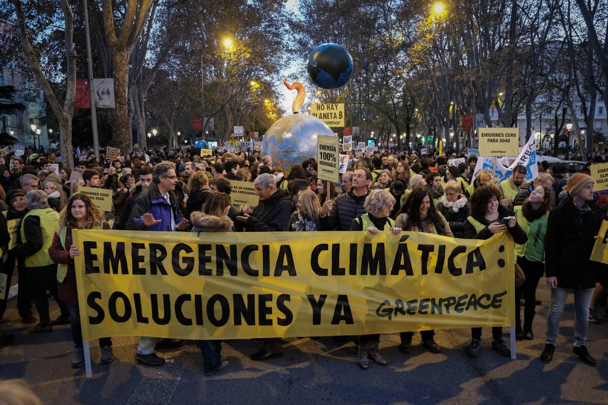 Marcha por el clima, COP 25. ©Greenpeace/Pedro Armestre