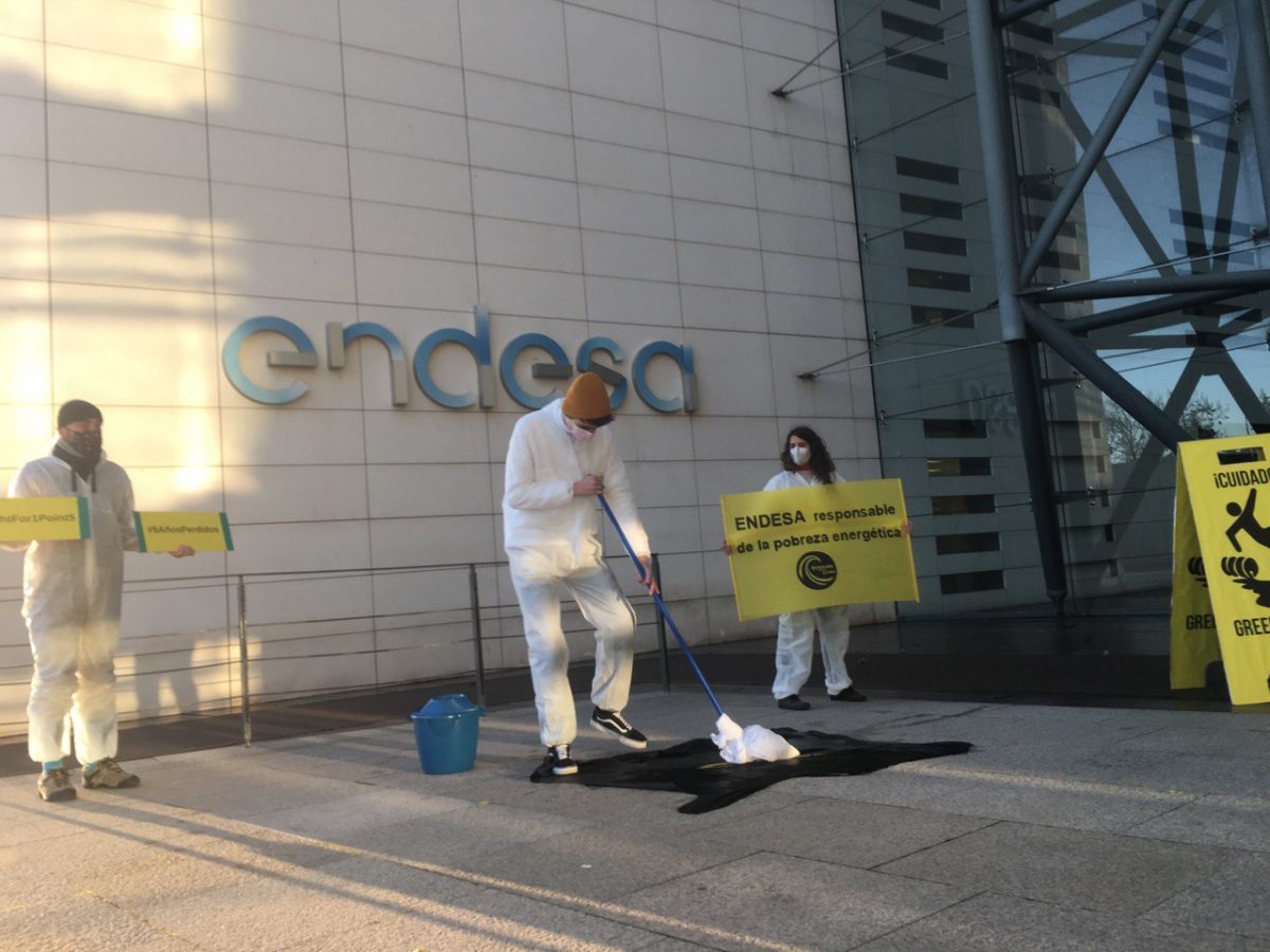 Protesta en Madrid en Endesa