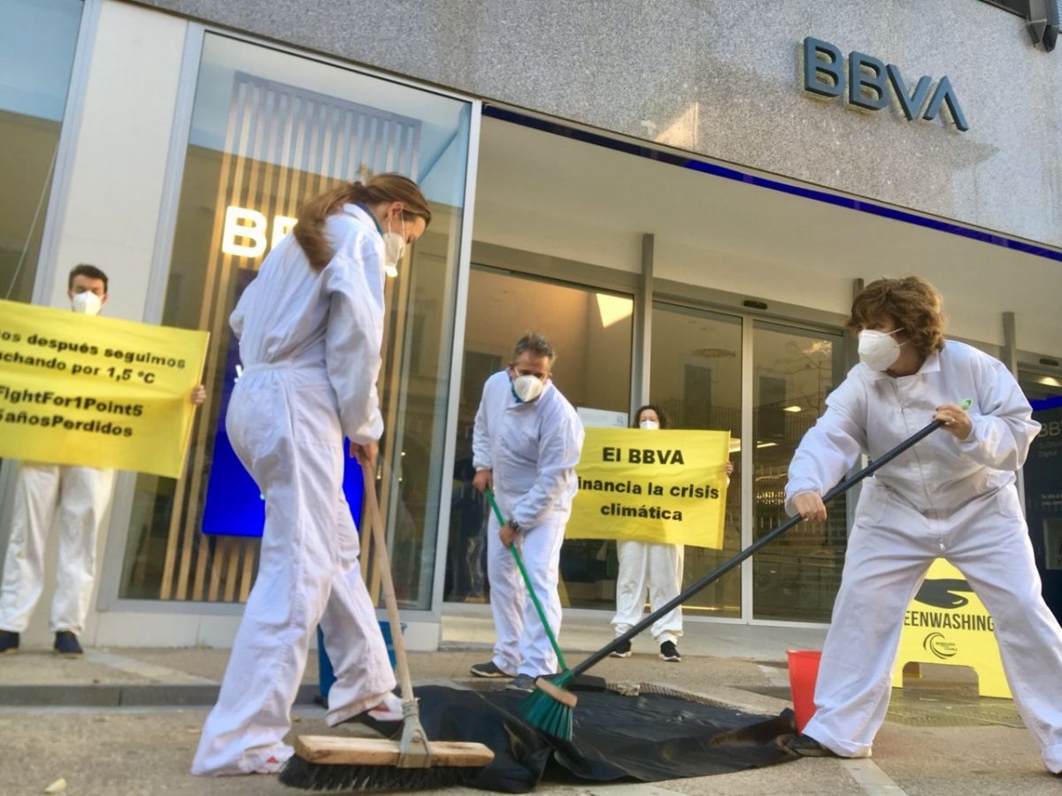 Protesta en BBVA en Baleares
