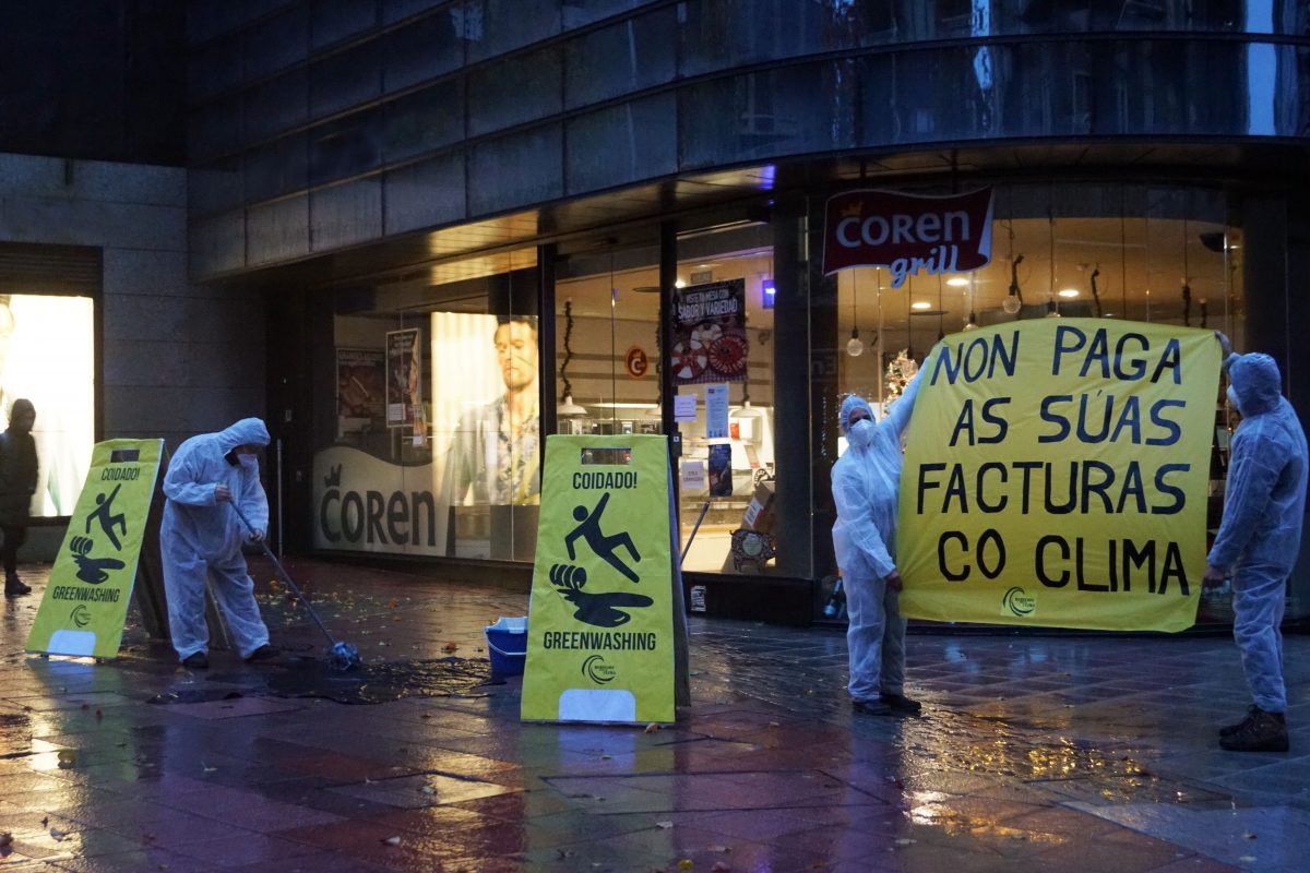 Protesta en Coren en Pontevedra