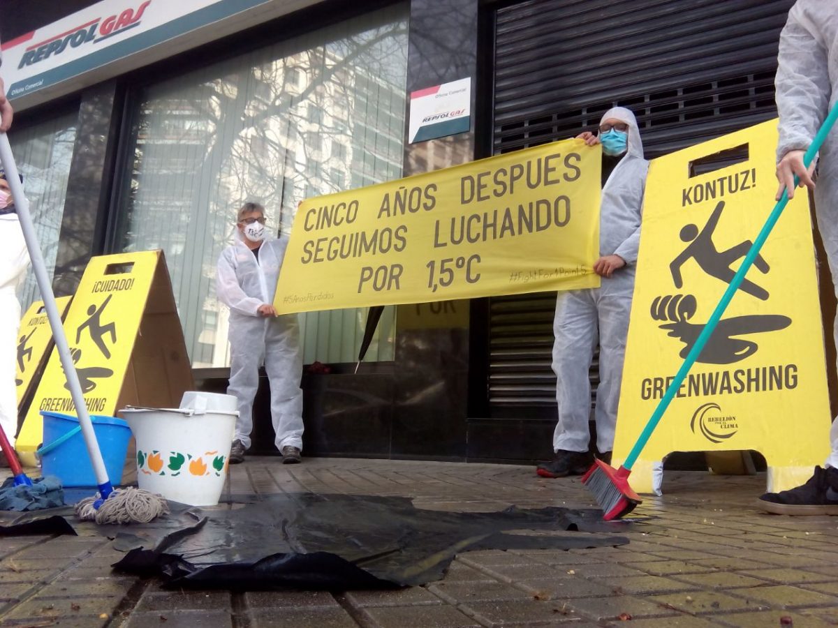 Protesta en Repsol en Pamplona