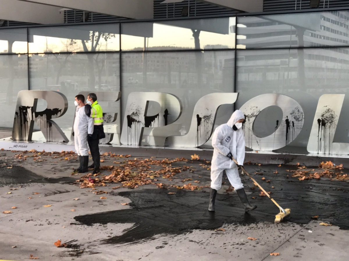 Protesta en Repsol
