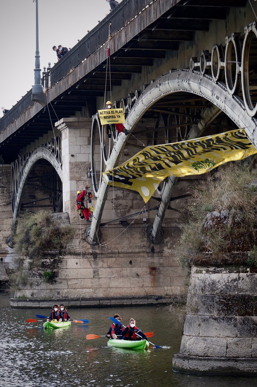 Reclamamos YA el Plan Respira parar Sevilla. Foto: Pedro Armestre