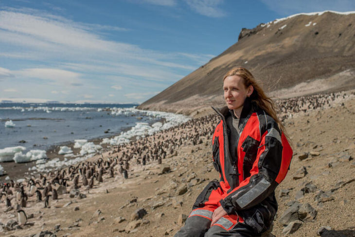 Louisa Casson, en la Isla del Diablo, Antártida.