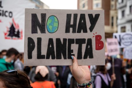 Pancarta no hay planeta b