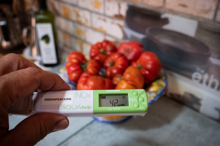 Aparato medición nitratos en agua