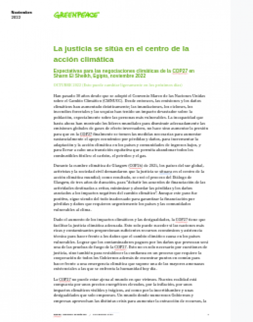 La justicia se sitúa en el centro de la acción climática