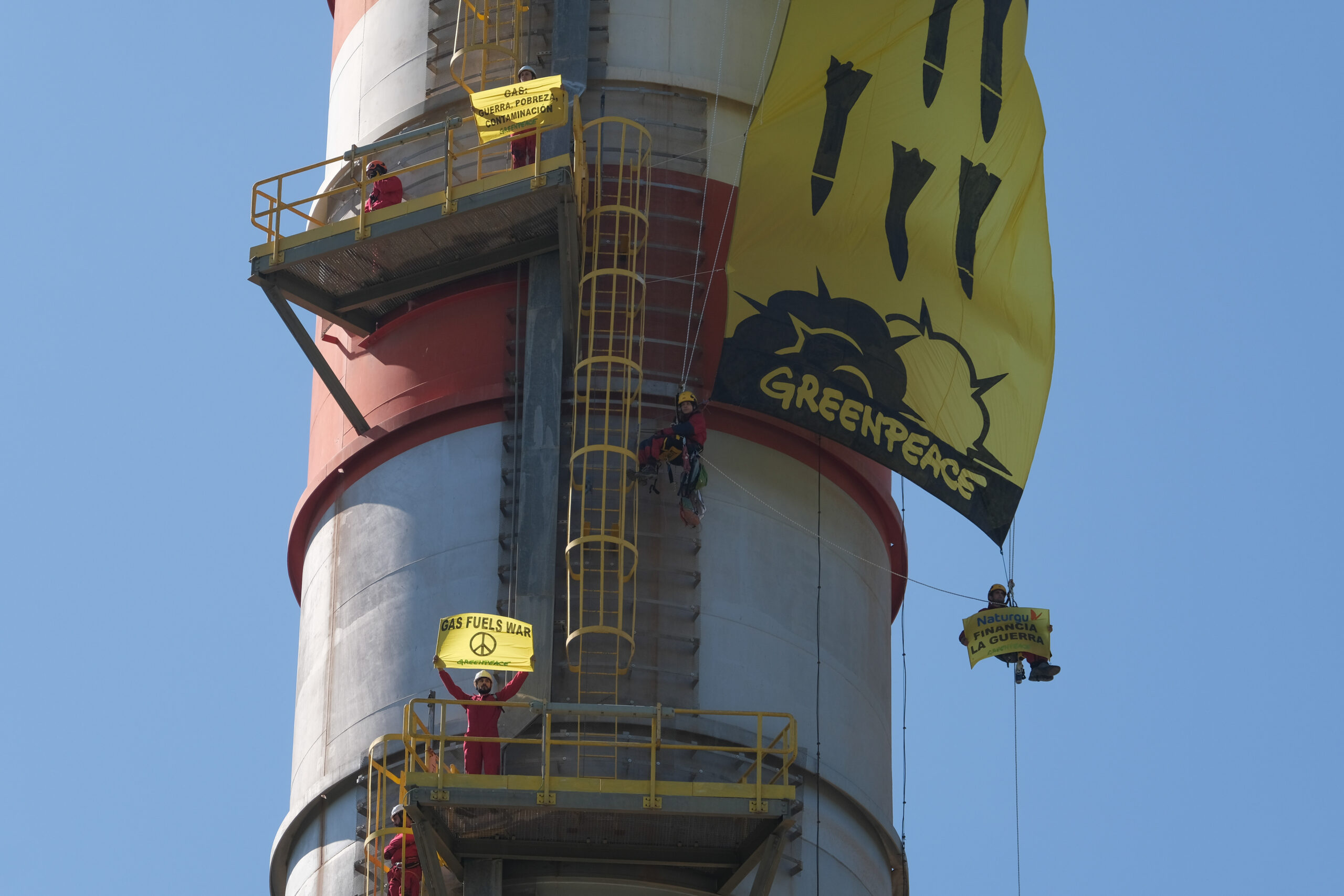 Acción central gas ruso ©Greenpeace/Pedro Armestre